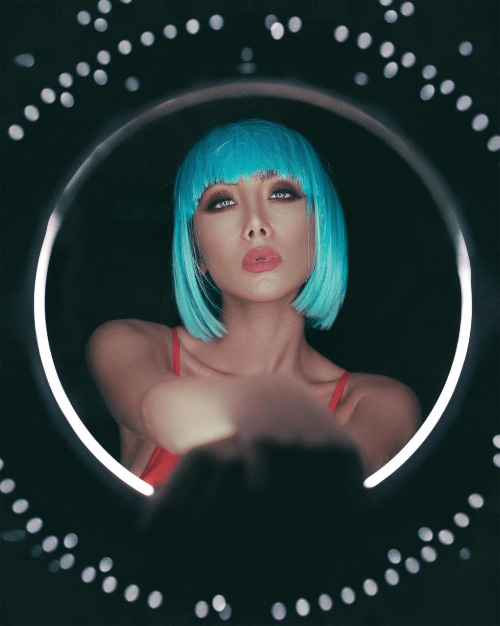 Young woman creating online content for subscribers